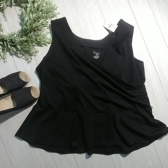 Lane Bryant Tops - Lane Bryant NWT preplum wrap tank top 22/24